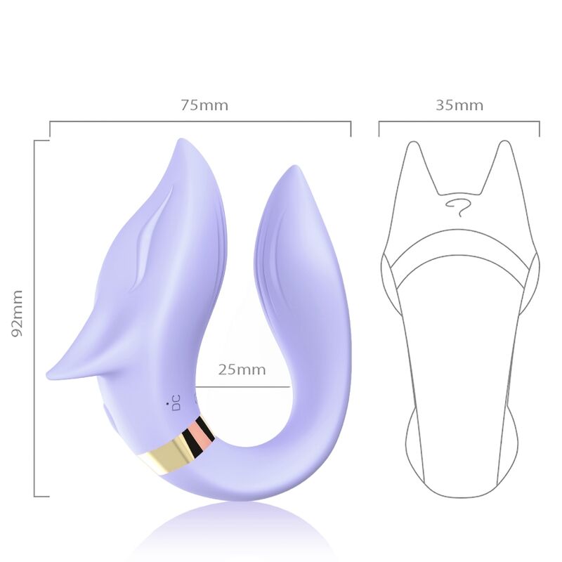ARMONY - VIBRADOR FOX PARA CASAIS COM CONTROLE REMOTO ROXO - Infernum Store