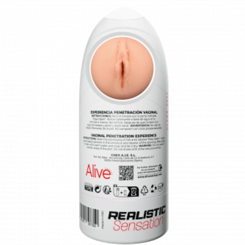 ALIVE - FLEX MASTURBADOR MASCULINO VAGINAL TAMANHO M - Infernum Store