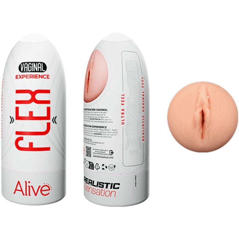 ALIVE - FLEX MASTURBADOR MASCULINO VAGINAL TAMANHO M - Infernum Store