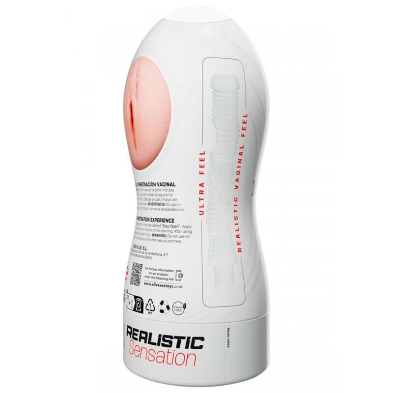 ALIVE - MAXI FLEX MASTURBADOR MASCULINO VAGINAL TAMANHO L - Infernum Store