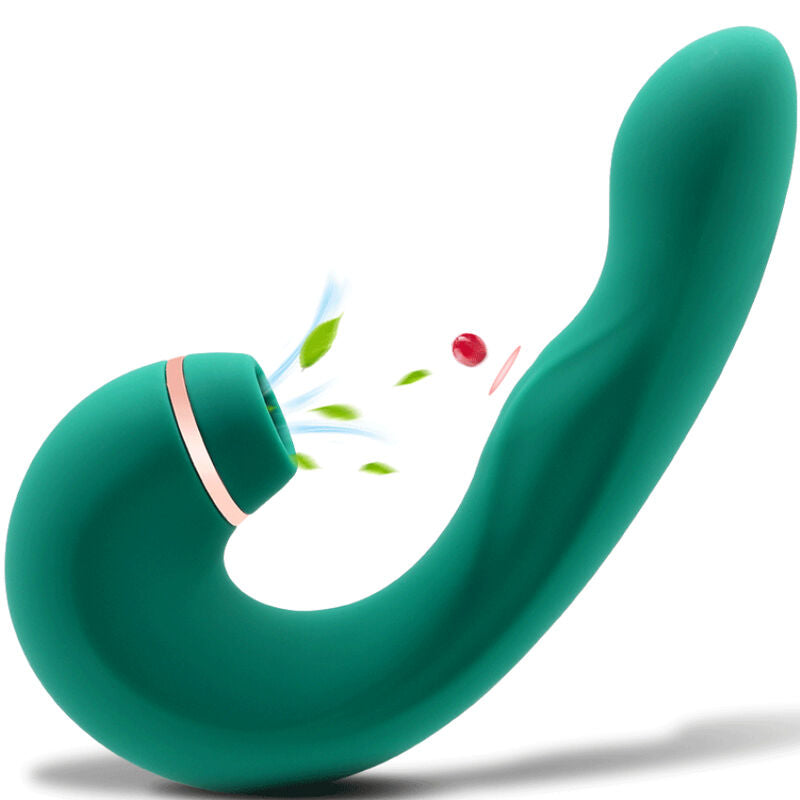 ARMONY - VIBRADOR E SUCKER FLEXÍVEL VERDE - Infernum Store
