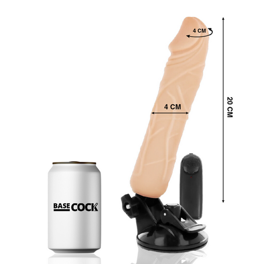 BASECOCK - REALISTIC VIBRATOR REMOTE CONTROL FLESH 20 CM -O- 4 CM - Infernum Store