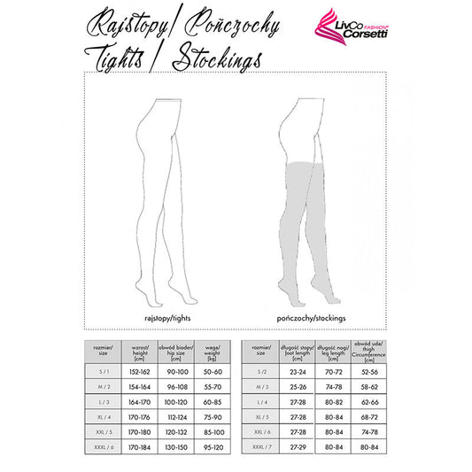 LIVCO CORSETTI FASHION - MEIAS MIRANEIT LC XG021 PRETAS TAMANHO ÚNICO