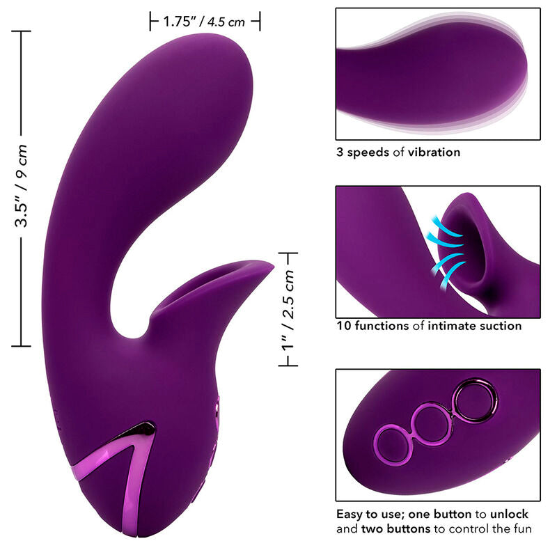 CALEXOTICS - HUNTINGTON BEACH HEARTBREAKER ESTIMULADOR E SUCKER ROXO POR CALIFORNIA DREAMING - Infernum Store