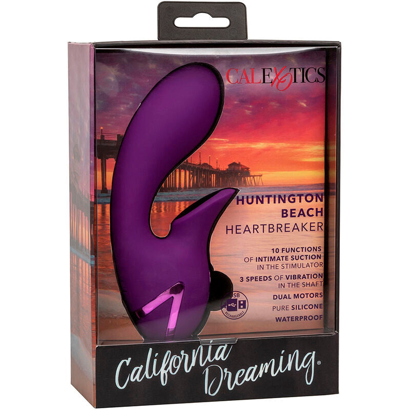 CALEXOTICS - HUNTINGTON BEACH HEARTBREAKER ESTIMULADOR E SUCKER ROXO POR CALIFORNIA DREAMING - Infernum Store