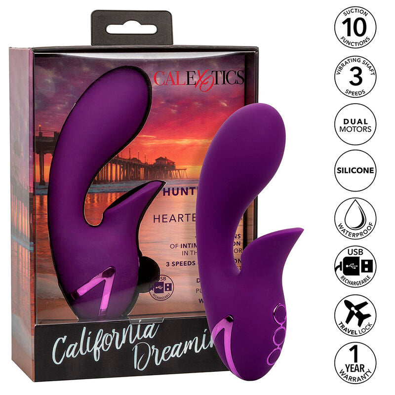 CALEXOTICS - HUNTINGTON BEACH HEARTBREAKER ESTIMULADOR E SUCKER ROXO POR CALIFORNIA DREAMING - Infernum Store