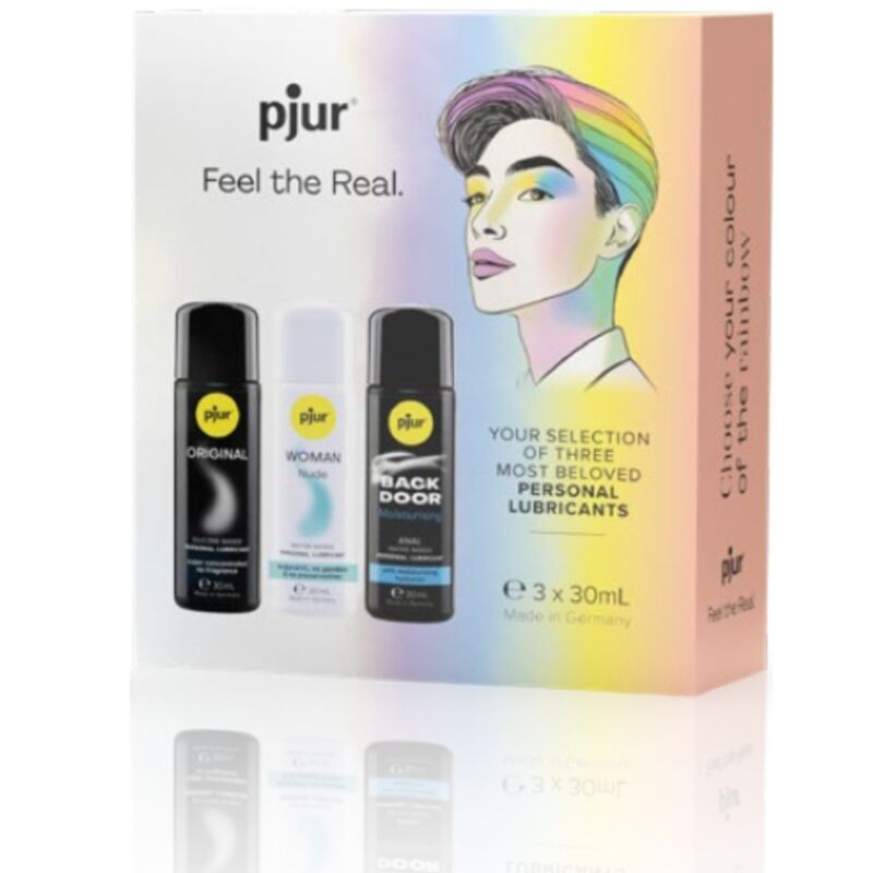 PJUR - CONJUNTO PRIDE LUBRIFICANTES PREMIUM 3 X 30 ML - Infernum Store