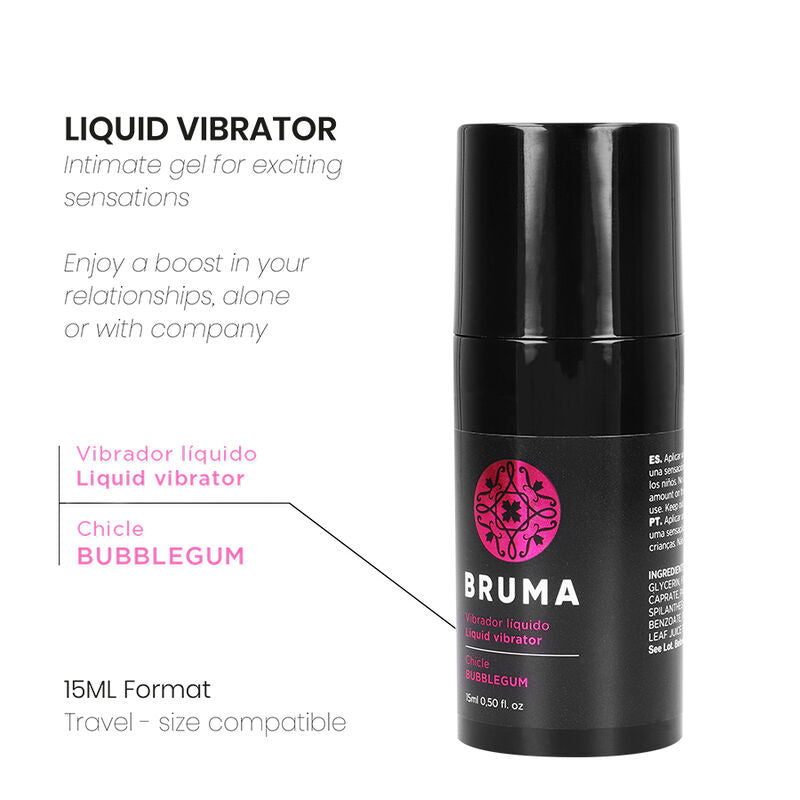 BRUMA - VIBRADOR LÍQUIDO ULTRA DESLIZANTE BUBBLEGUM 15 ML - Infernum Store