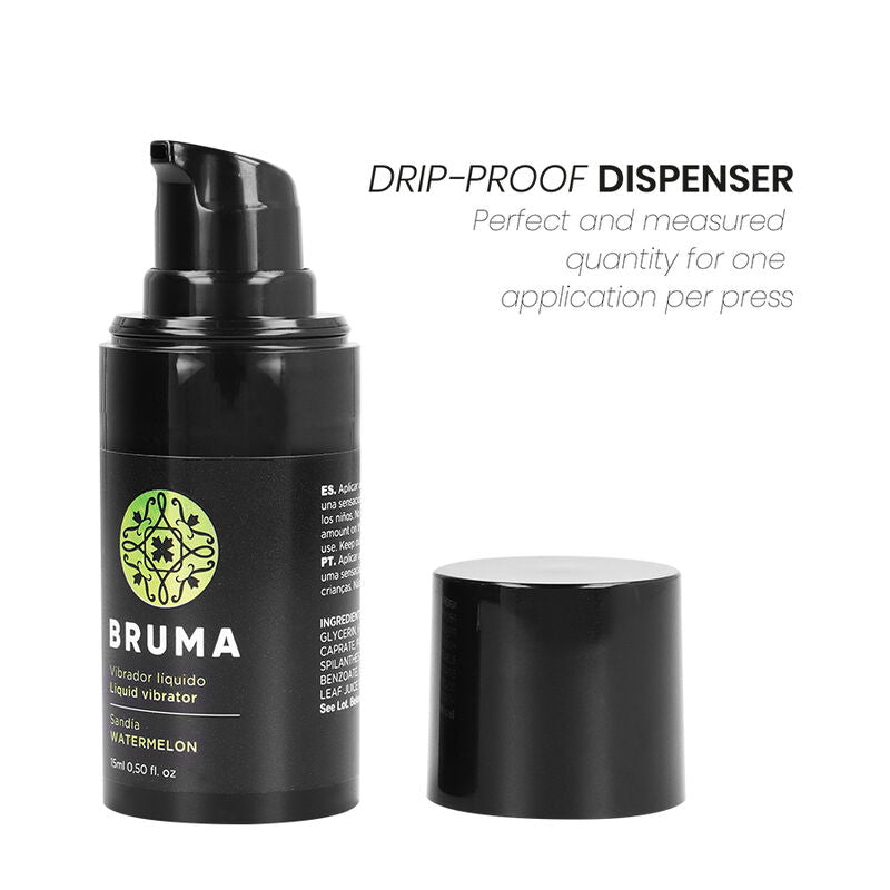 BRUMA - VIBRADOR LÍQUIDO ULTRA DESLIZANTE MELANCIA 15 ML - Infernum Store