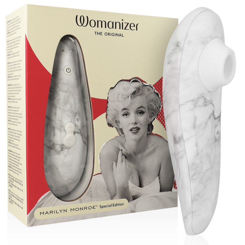 WOMANIZER - MARILYN MONROE CLASSIC 2 CLITORAL STIMULATOR WHITE MARBLE - Infernum Store