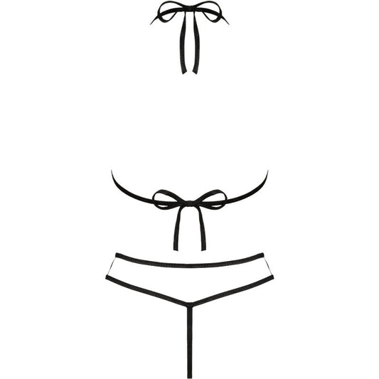 LIVCO CORSETTI FASHION - JIMENA LC 20216 BRA + TANGA PRETO TAMANHO ÚNICO