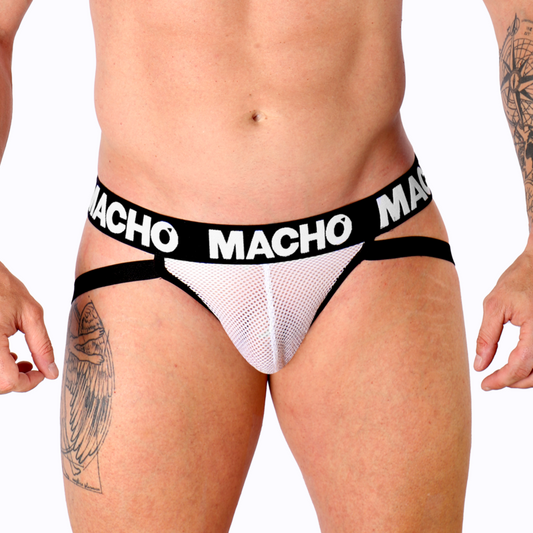MACHO - MX26X1 JOCK GRID WHITE S - Infernum Store