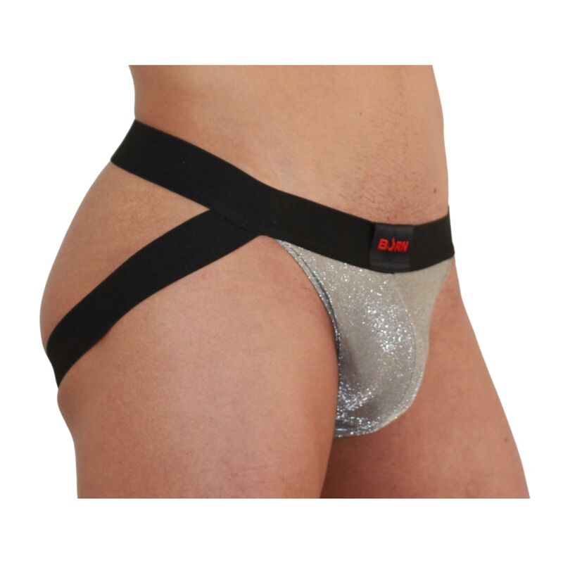 BURN - 001 JOCK SHINY BEIGE / BLACK L - Infernum Store