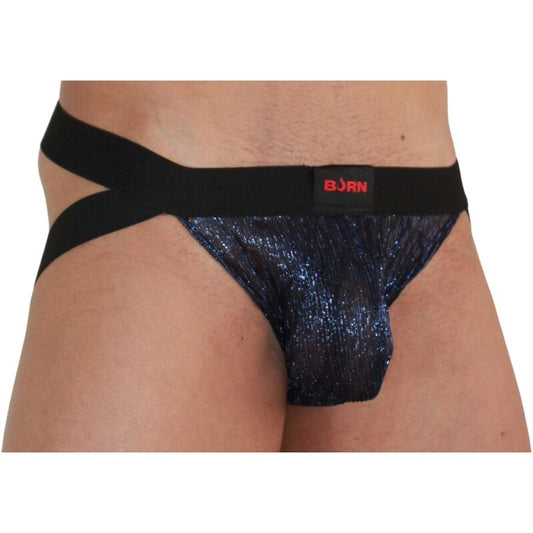 BURN - 006 JOCK SHINY BLUE / BLACK L - Infernum Store