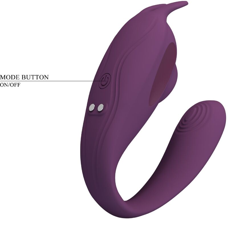PRETTY LOVE - ESTIMULADOR E VIBRADOR SHEY APLICATIVO GRATUITO LONGA DISTÂNCIA ROXO - Infernum Store