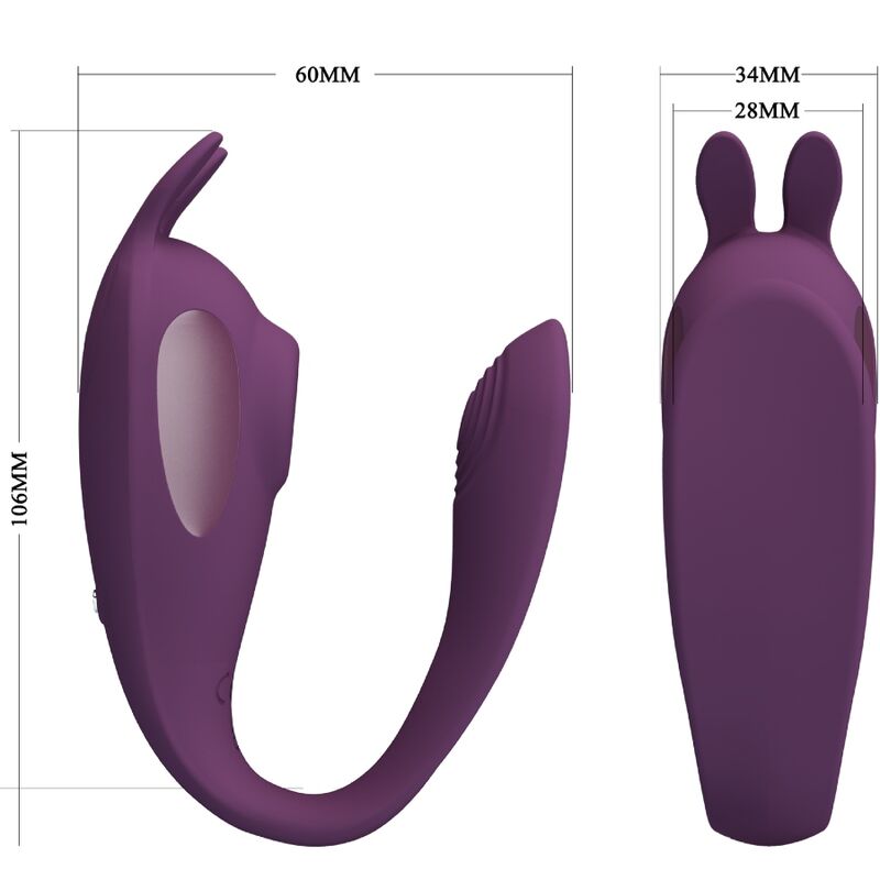 PRETTY LOVE - ESTIMULADOR E VIBRADOR SHEY APLICATIVO GRATUITO LONGA DISTÂNCIA ROXO - Infernum Store