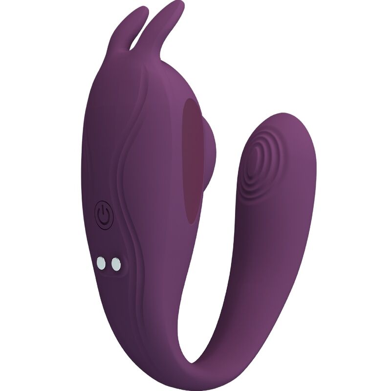 PRETTY LOVE - ESTIMULADOR E VIBRADOR SHEY APLICATIVO GRATUITO LONGA DISTÂNCIA ROXO - Infernum Store