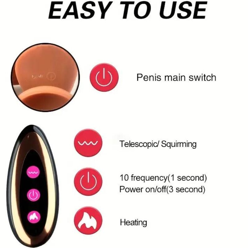 ARMONY - DILDO REALISTA VIBRATÓRIO RECARREGÁVEL