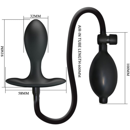 PRETTY LOVE - PLUG ANAL INFLÁVEL PRETO