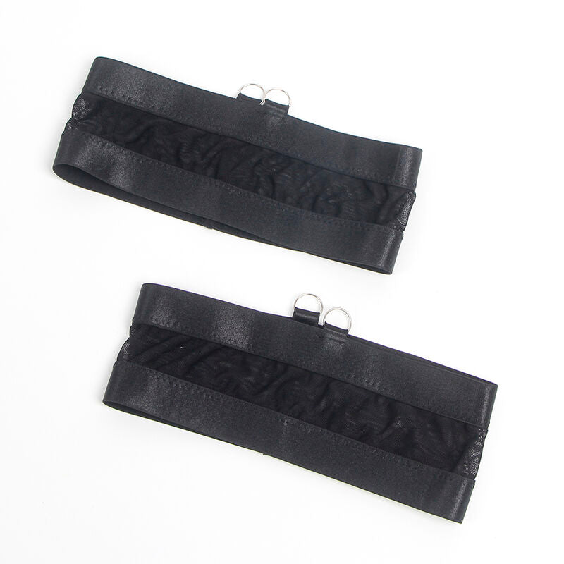 SUBBLIME - 955236 SUTIÃ BONDAGE PRETO COM CONJUNTO DE LIGA S/M