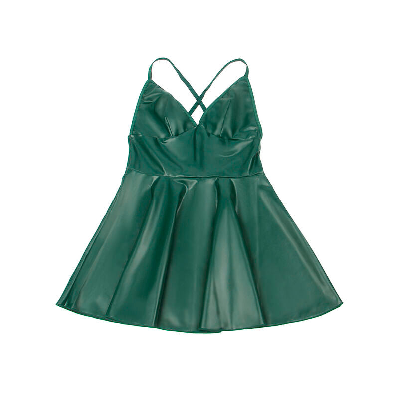 SUBBLIME - 955434 VESTIDO COM ALÇAS DE COURO VERDE S/M