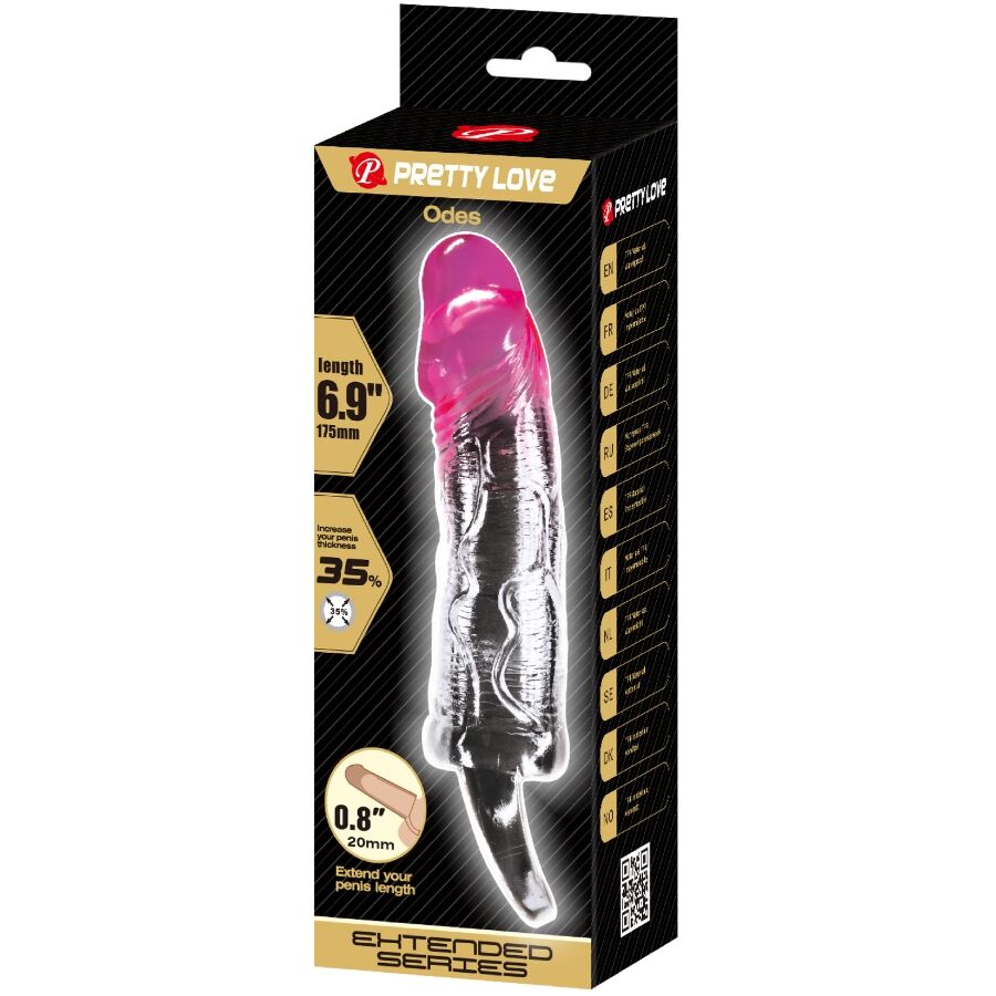 PRETTY LOVE - ODES REALISTA 2 CM BAINHA DE AMPLIAÇÃO PARA PÊNIS ROSA