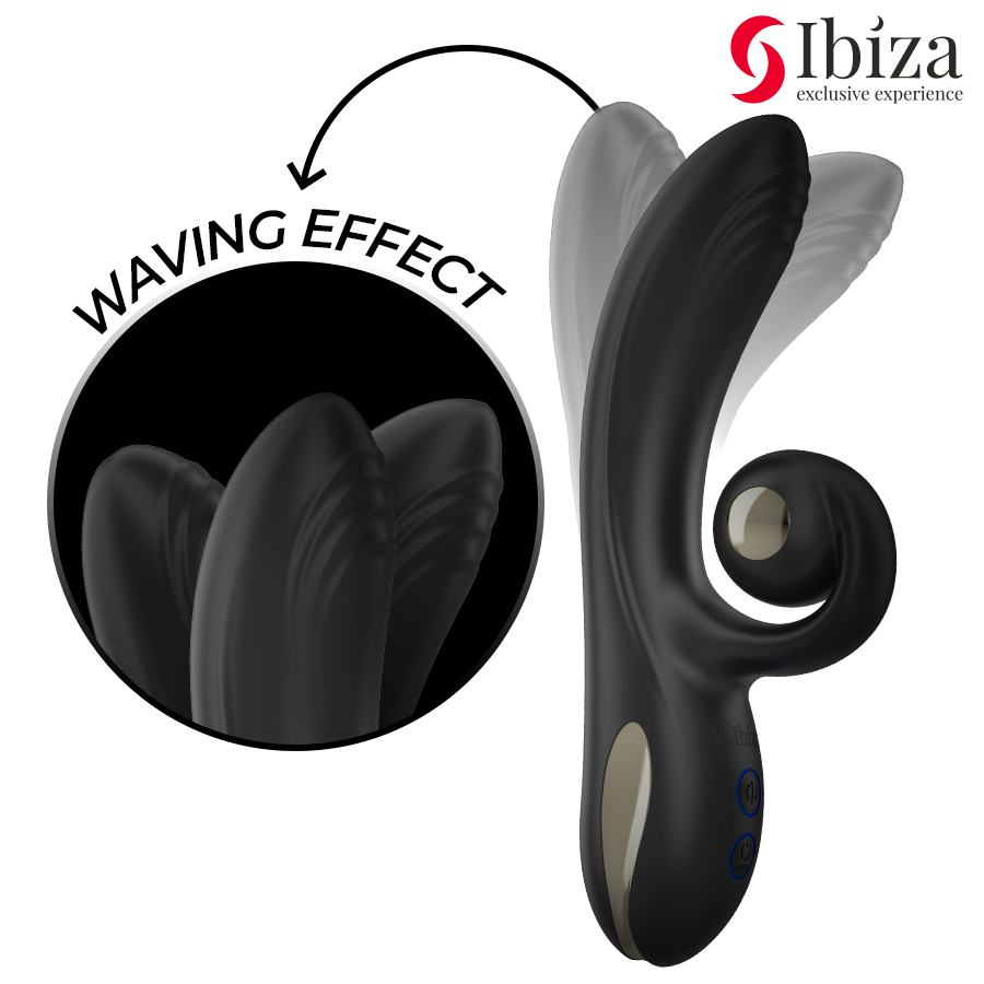 IBIZA - VIBRADOR TWISTER COM ESTIMULADOR DE CURVA E VIBRO-ROTAÇÃO