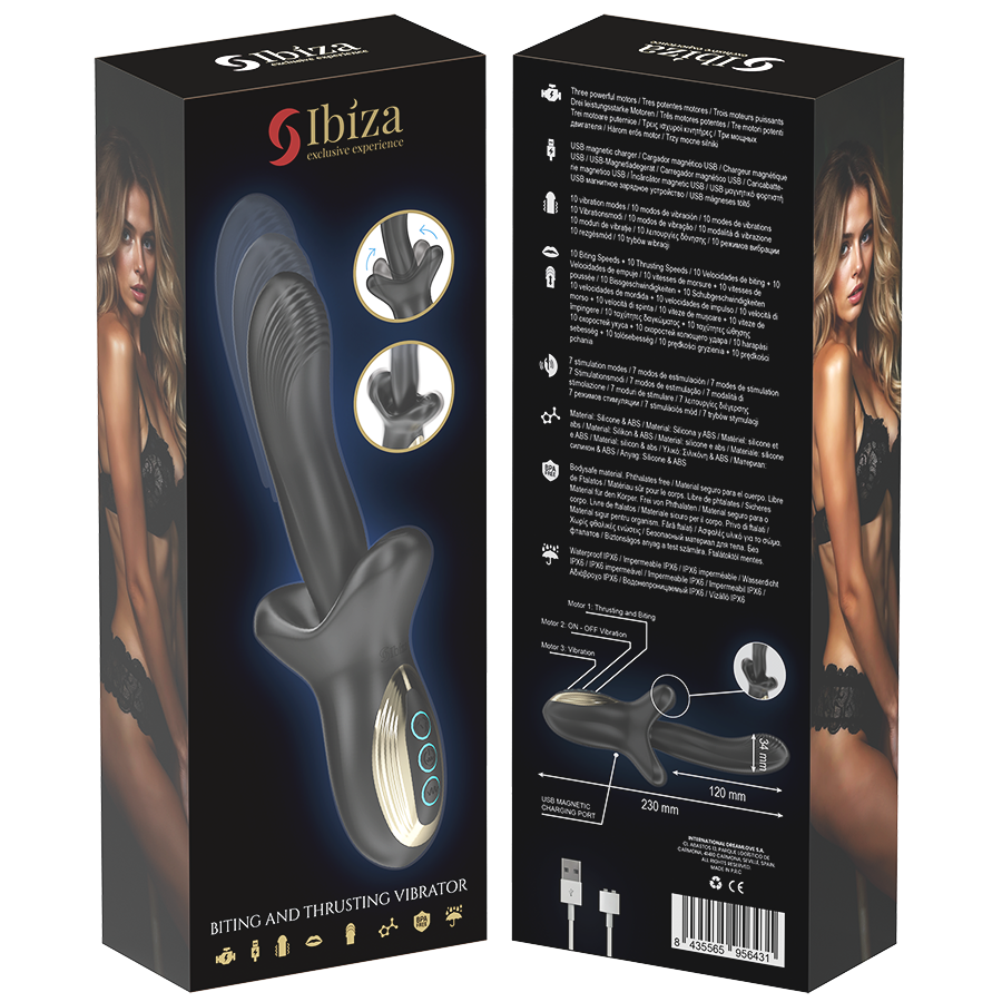 IBIZA - VIBRADOR PODEROSO COM EFEITO DE IMPULSÃO E MORDIDA