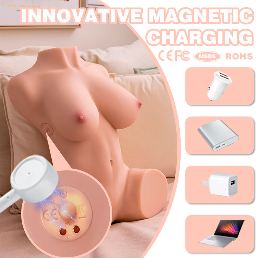 XISE - DANIA THRUSTING TORSO FEMININO VIBRANTE REALISTA 52 CM