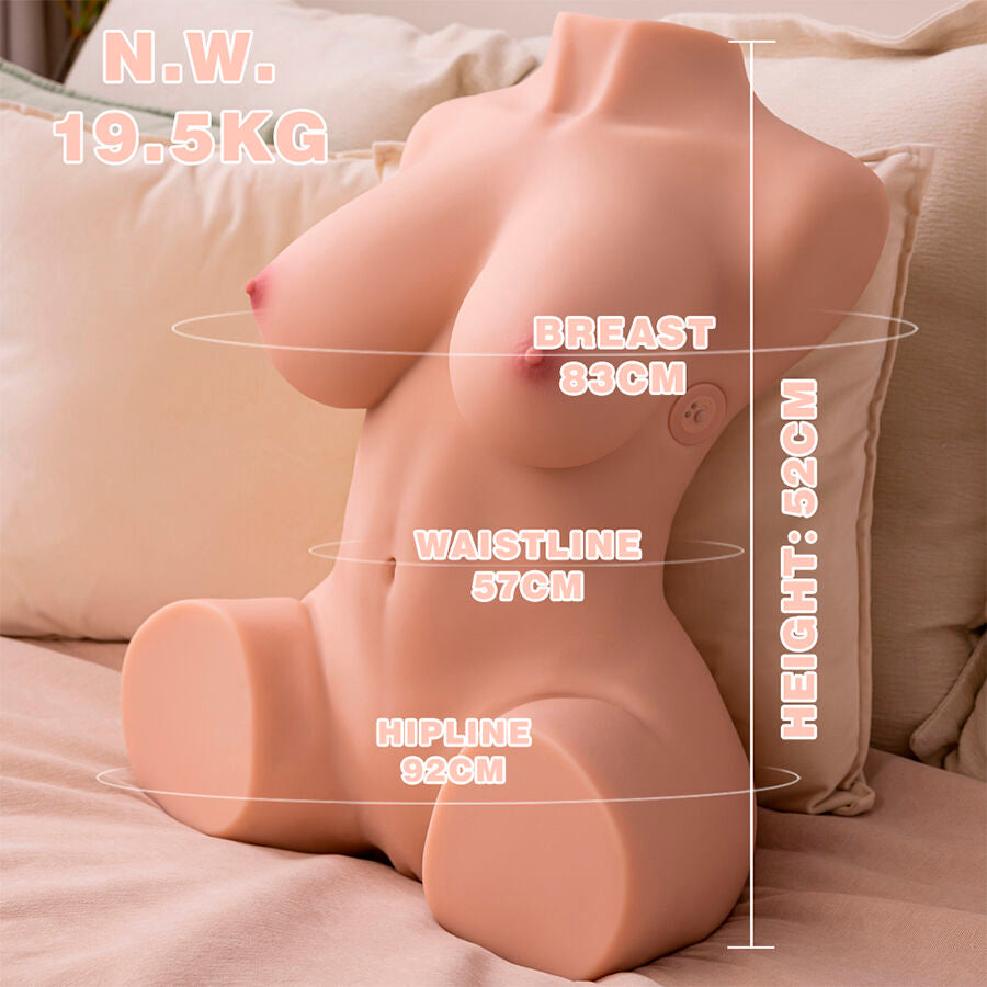 XISE - DANIA THRUSTING TORSO FEMININO VIBRANTE REALISTA 52 CM