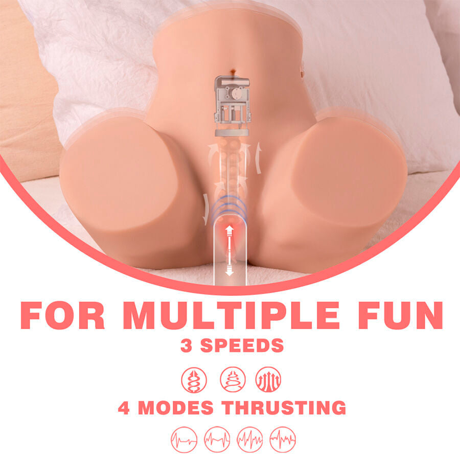 XISE - DANAE THRUSTING MASTUBADOR DE VAGINA REALISTA COM VIBRAÇÃO MULTI-POSIÇÕES