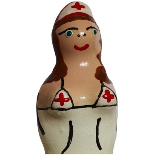 CONDOMERIE - PRESERVATIVOS NOVIDADES PINTADOS À MÃO ENFERMEIRA MORENA