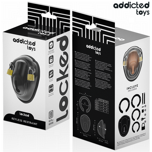 ADDICTED TOYS LOCKED - GAIOLA DE CONTENÇÃO SEM CHAVE PARA PÊNIS 11,5 CM