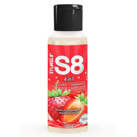 STIMUL8 - S8 LUBRIFICANTE 4 EM 1 DE SOBREMESA DE MORANGO 125 ML