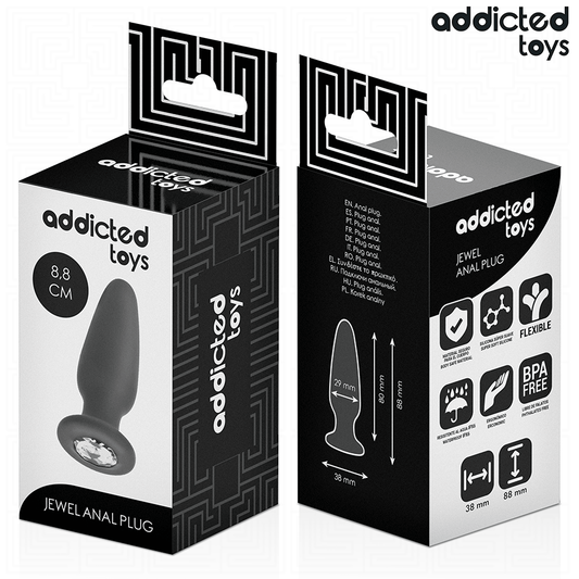ADDICTED TOYS - PLUG ANAL COM JOIA TAMANHO S 8,8 CM
