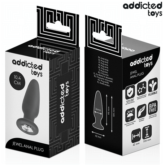 ADDICTED TOYS - PLUG ANAL COM JOIA TAMANHO M 10,4 CM
