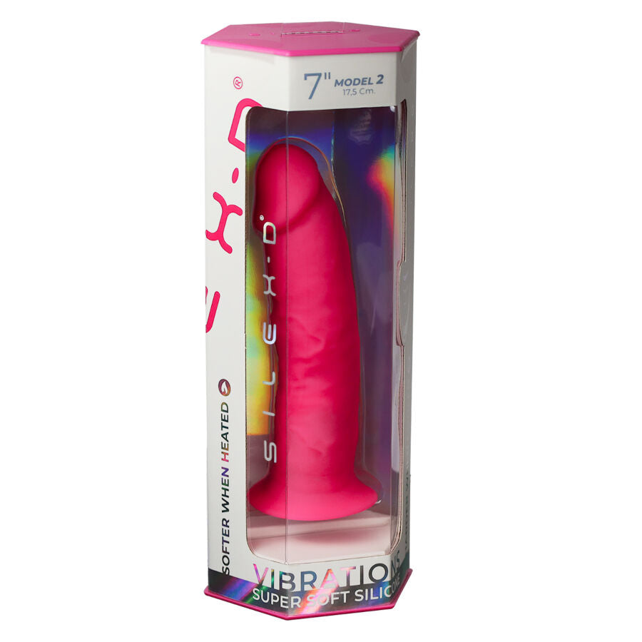 SILEXD - MODELO DE PÊNIS REALISTA 2 ROSA + CONTROLE REMOTO LRS 17 CM