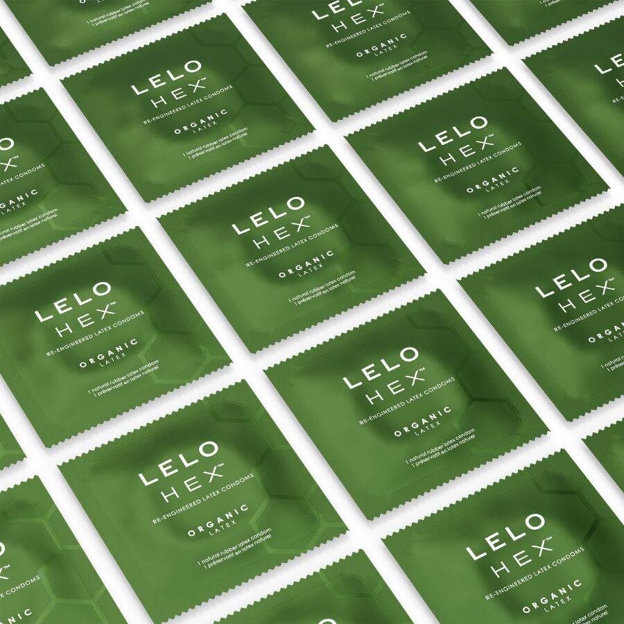 LELO - CAIXA DE PRESERVATIVOS ORGÂNICOS HEX 3 UNIDADES