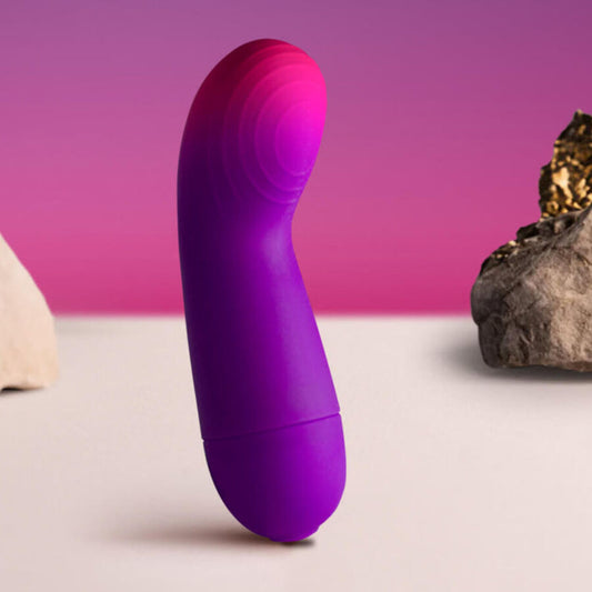 ROCKS-OFF - GLOW GIRL VIBE VIBRADOR DISCRETO ROXO PARA PONTO G