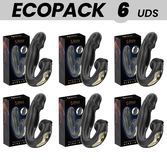 ECOPACKS 6 UNIDADES - VIBRADOR IBIZA ROSE COM EFEITO DE PRESSÃO E ESTIMULADOR DE CLITÓRIS
