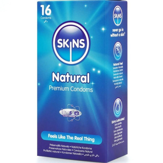 SKINS - PRESERVATIVOS NATURAIS PREMIUM PACOTE 16