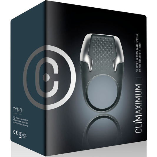 CLIMAXIMUM - ANEL VIBRATÓRIO PARA PÉNIS TYRO COM LUZES DE LED