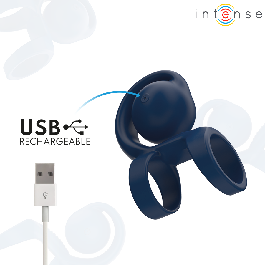 INTENSE - ANEL PENIANO TYSON COM BOLA VIBRATÓRIA Ø 3,2 CM