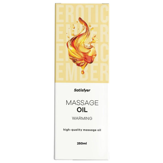SATISFYER - ÓLEO DE MASSAGEM AQUECEDOR DE ALTA QUALIDADE 250 ML