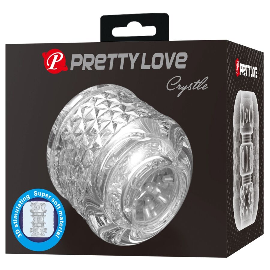 PRETTY LOVE - CRYSTLE MASTURBADOR DE ENTRADA DUPLA - Infernum Store