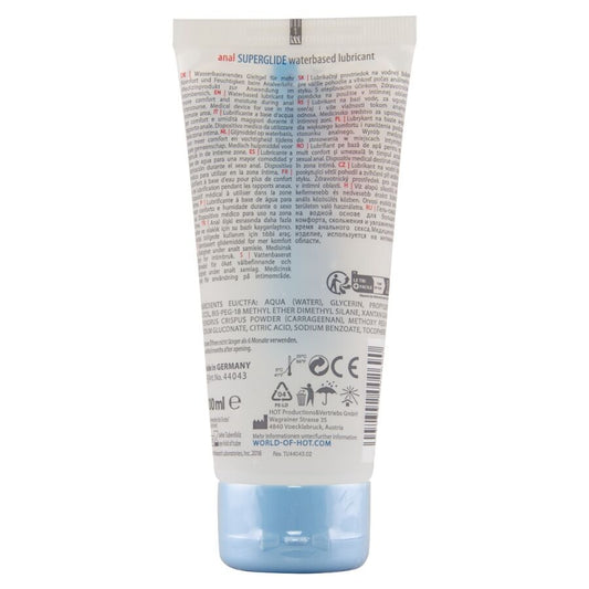 HOT - ANAL SUPERGLIDE LUBRIFICANTE LÍQUIDO PARA PRAZER ANAL 100 ML - Infernum Store