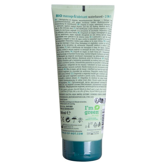 HOT - BIO MASSAGE & LUBRIFICANTE À BASE DE ÁGUA 2 EM 1 200 ML - Infernum Store