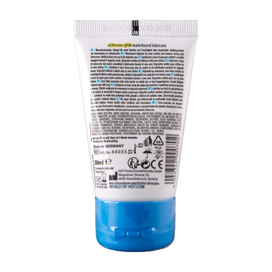HOT - EXXTREME GLIDE LUBRIFICANTE À BASE DE ÁGUA + ÓLEO CONFORTANTE A+ 30 ML - Infernum Store
