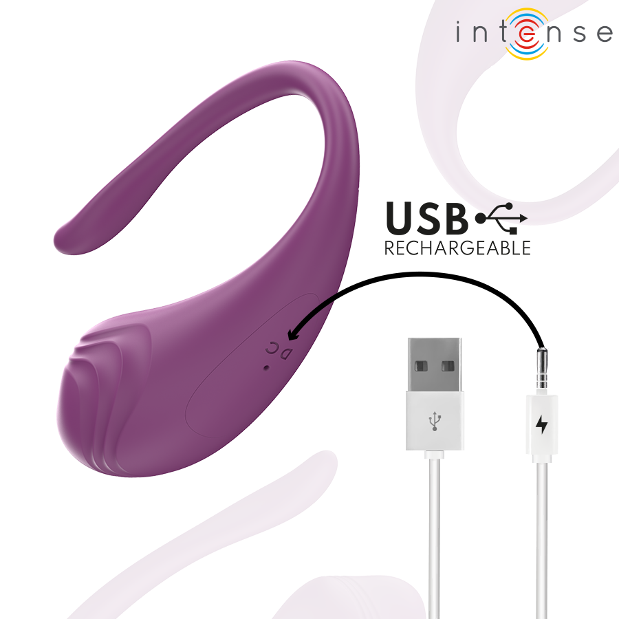 INTENSE - OVO VIBRATÓRIO ROXO OLIVIA COM CONTROLE REMOTO - Infernum Store