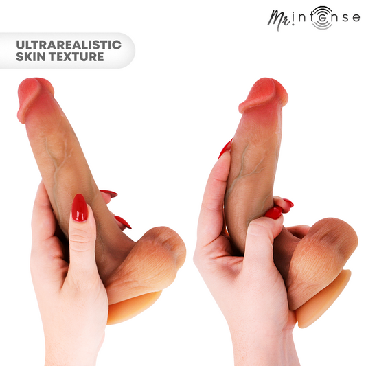 MR INTENSE - BRUCE M DILDO DE SILICONE COM TESTÍCULOS 20 CM -Ø- 4,5 CM - Infernum Store